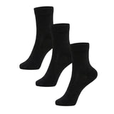 Bodycare Unisex Kids Black Solid Socks Pack Of 3 | Antibacterial Non Terry | Super Soft Breathable School & Casual Wear Socks