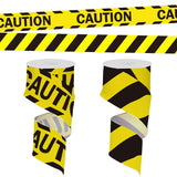 2 Rolls 10 Yards Caution Wired Edge Ribbons, 2.5inch Caution Tape Ribbons Yellow and Black Striped Ribbon Caution Fabric Ribbon 