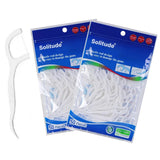 Solitude 100 Pieces 3 In 1 Tooth Cleaning Dental Floss Fresh Toothpick Cleaners, Disposable Teeth Flossing Thread Toothpicks Wit