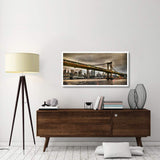 Manhattan Bridge And New York City Skyline, Nyc-Paper Art-50,,X26,,
