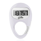 iGANK Simple Walking Pedometer 3D Step Counter for Men Women Kids (White)