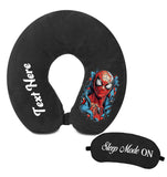 Wrapping Studio Customized Velvet Unisex UShaped Pure Micro Fiber Soft Cushions Neck Pillow & Eye Mask With Name And Favorite C