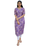 Gosriki Women'S Viscose Chanderi Straight Printed Kurta (Godavari Blue-Gs_S_Blue_Small),Blue,,B0DS9G3YB2