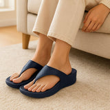 Ortho Joy Eva Slipper For Women || Waterproof & Everyday Flip Flops For Ladies || Slippers With Cushion Foot Bed || Anti-Slip Sole || Sweat Free,Navy Blue,3,B0DVZJY1YG