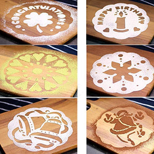 15-Pack Magnoloran Wedding Cake Stencils Cake Templates Spray Floral Cake Molds, Baking Tools, Dessert Decorating Molds