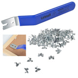 letesult Glazier Point Driver Tool, Glazier Setting Tool with 120 Glazing Push Points, Glazing Push Point Driver Tools with Blue