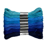 1 Pieces Cross StitchEmbroidery Floss,100% Eco-Cotton Cotton Premium Skeins, Ideal for Arts & Crafts (Blue Series 67979)
