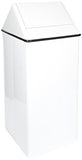 Witt Industries 1511HTWH Stainless Steel 36Gallon Waste Watcher Hamper and Swing Top Receptacle, Square, 19 Width x 19 Depth 