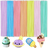 Bundooraking Craft Pipe Cleaners,Chenille Stems for Art and Craft Projects, Flower DIY Decorations, Art Supplies (200pcs Macaron