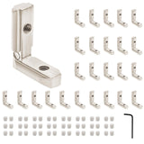 24pcs Seekliny 3030 Aluminum Extrusion Connector Corner Bracket Joining 3030 Hardware T-Slotted Accessories V-Slot with Screws f