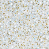 Gilt Lined Opal Miyuki Japanese round rocailles glass seed beads 11/0 Approximately 24 gram 5 inch tube