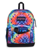 Jansport Cross Town Plus Backpack - Large Main Compartment, Side Water Bottle Pocket, 15-Inch Padded Laptop Sleeve - Red/Multi H