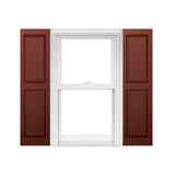 Homeside Raised Panel Vinyl Shutters (1 Pair)- 12 x 55 - Cranberry