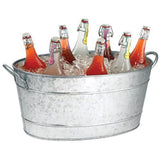 Table Craft Galvanized Oval Beverage Tub, 19 X 14 X 9 Inch