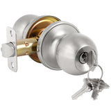 HOSOM Entry Door Knob with Lock and Key, Exterior and Interior Door Lock for Front Door Commercial and Residential Area, Entry D