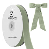 JaoZuyard Sage Green Velvet Ribbon 5/8 X 10 Yards Green Velvet Ribbon for Gift Wrapping Christmas Decoration Crafts Wreaths Supp