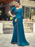 Satrani Womens Silk Saree (3431S290N_Teal)