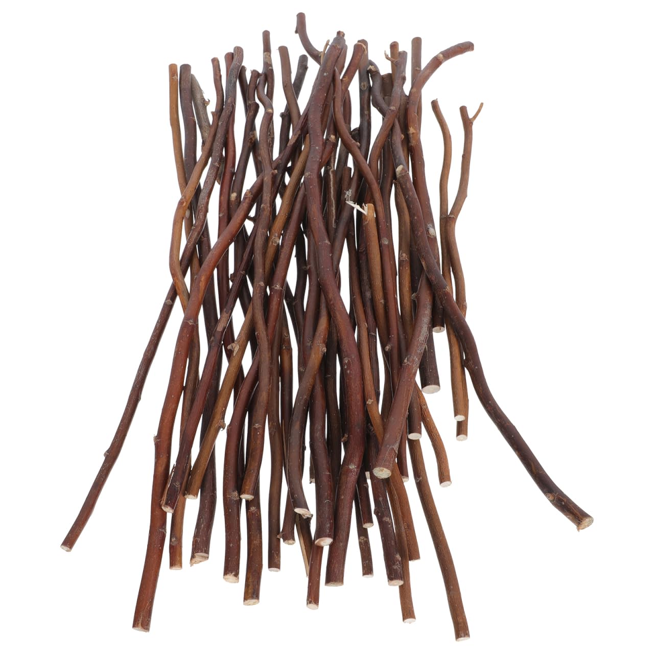 Operitacx 50Pcs Wood Log Sticks for Crafts, Wood Twigs Craft Sticks Wooden Branches Photo Props Christmas Decoration Ornaments (