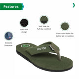 Ortho Joy Men'S Extra Soft Doctor Ortho Comfortable Slippers - Dark Green,Dark Green,11,B09W9M2PPM