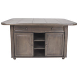 Sunset Trading Shades Of Gray Kitchen Island - Grey Tile Top