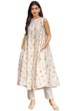 Anni Designer Women'S Rayon Viscose A-Line Printed Kurta With Pant (Balari Cream_Xl_Cream_X-Large),Cream,XL
