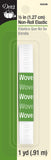 Dritz 9305W Ribbed NonRoll Woven Elastic, White, 1/2Inch by 1Yard