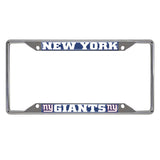 Fanmats 21384 New York Giants Chrome Metal License Plate Frame, Team Colors, 6.25In X 12.25In