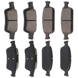 AUTOMUTO 8PCS Front & Rear Semi-Metallic Disc Brake Pads Set D1095 D1668 for Ford Escape 2013-2016, Focus 2013-2018, Transit Con