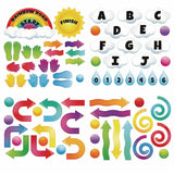 Really Good Stuff Rainbow Sensory Path Decals for Floor & Wall Deluxe Sensory Kit (159 Decals) Rainbow Stickers for Classroo