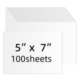 White Cardstock 5x7, 100 Pack Heavyweight 74lb / 200GSM Cardstock Paper, Blank Card Stock for Printer, Invitations, Greeting Car
