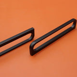 LBFEEL Unique Cabinet Pulls Handle Modern Square Black Drawer Knob Pull Bathroom Drawer Knob Hardware (4, 6.3 Hole Centers)