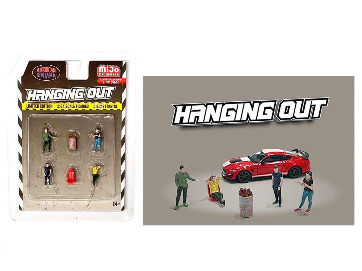 'Hanging Out'' 6 Piece Diecast Figure Set (4 Figures 1 Seat 1 Barrel) Limited Edition To 3600 Pieces Worldwide 1/64 Scale Model