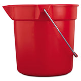 Rubbermaid Commercial Products 2.5 Gallon Brute HeavyDuty, CorrosiveResistant, Round Bucket, Red FG296300RED