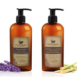 Natural Escapes Lavender & Lemongrass Body Lotion 2-Pack - Hydrating Hand & Body Moisturizer for Dry Sensitive Skin - Vegan Plan