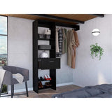 Tuhome Manchester 150 Closet System Engineered Wood Closet Systems In Black
