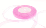 Dxeud Sheer Organza Ribbon (Pink, 1/2 x 50 Yards)