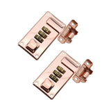 Mewutal 2pcs Luggage Combination Locks 3 Digit Combination Password Locks Rose Gold Toolbox Hasp with Combination Lock for Toolb