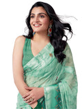 Satrani Womens Pure Georgette Saree (3633S110N_Turquoise)