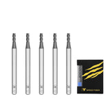 SPEED TIGER 1/32 Micrograin Carbide Square End Mill - 4 Flutes - ISE1/32 4T (5 Pieces, 1/32) for Alloy Steels, Hardened Steel, M