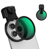 K&F CONCEPT 58mm Press-on ND2-32 Phone Lens Filter Kit, Multi-Coated VND Filter Compatible with iPhone 17/16/15/14/13/12 Standar