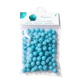 Raicegs 100pcs 8mm Turquoise Beads Natural Gemstone Beads Round Loose Beads for Jewelry Making DIY Bracelets Necklace
