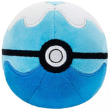 Pokemon 4 Pokeball Plush - Soft Stuffed Poke Ball Toy with Weighted Bottom (Dive Ball)