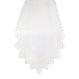 DII Elegant Lace Table D cor, Decorative Table Cover, Reusable & Machine Washable, Table Runner, 14x72, Nordic Cream