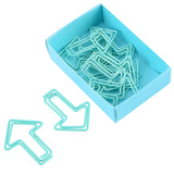 Arrow Paper Clips, 12Pcs Light Blue Book Clips, Small Cute Novelty Paperclips, Stationery Accessories