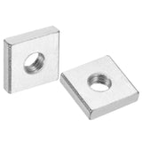 uxcell 10Pcs M5x12mmx3mm Square Nuts, Carbon Steel Zinc Plated Coarse Thread Square Nuts Fasteners for Home Repairs and Professi