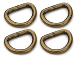 CRAFTMEMORE DRing Findings 5/8, 3/4 & 1 Inch Metal Non Welded D Rings for Belts Bags Lanyard Leathercraft Avail 4 Colors (3/4 
