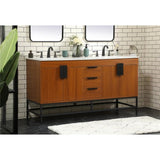 Elegant Decor Indoor Modern Under Sink Bathroom Fixtures Storage Organizer Cabinet 18 Inch Single Bathroom Vanity - White