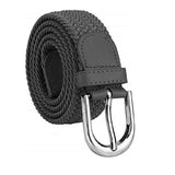 Awalkonda Stretchable Braided Belts For Men And Women Unisex Belt With Leather End (XLarge, Grey)