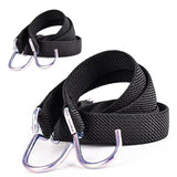 Marcobrothers 18 Inch Bungee Cord Black, Flat Heavy Duty Bungee Cord with Hook,Bungee stape (18 inch Black X 2)