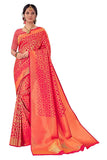 Pujia Mills womens kanjivaram pure banarasi silk saree kanchipuram saree (Rani)